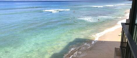 On the beach, beach towels