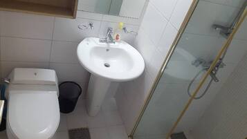 Hair dryer, soap, shampoo