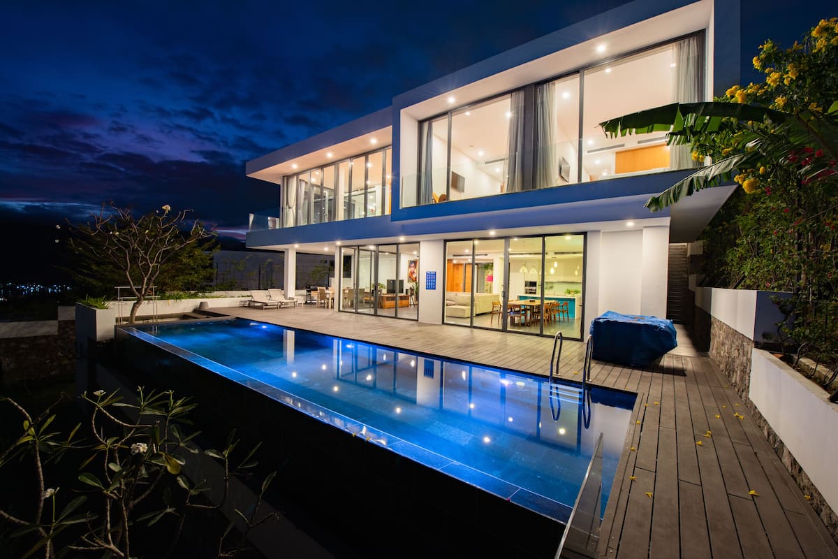 Vila superluxo, 5 quartos, vista para o oceano, de frente para o oceano | Roupas de cama premium, cofres nos quartos