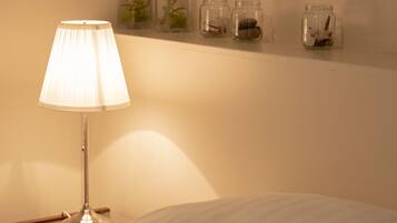 Desk, free WiFi, bed sheets