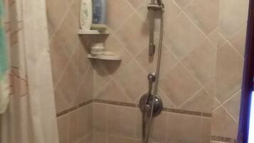 Shower, bidet, toilet paper