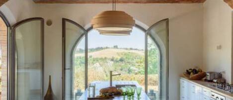 Dishwasher, coffee/tea maker, cookware/dishes/utensils