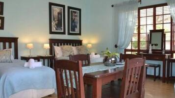 Individually decorated, individually furnished, laptop workspace