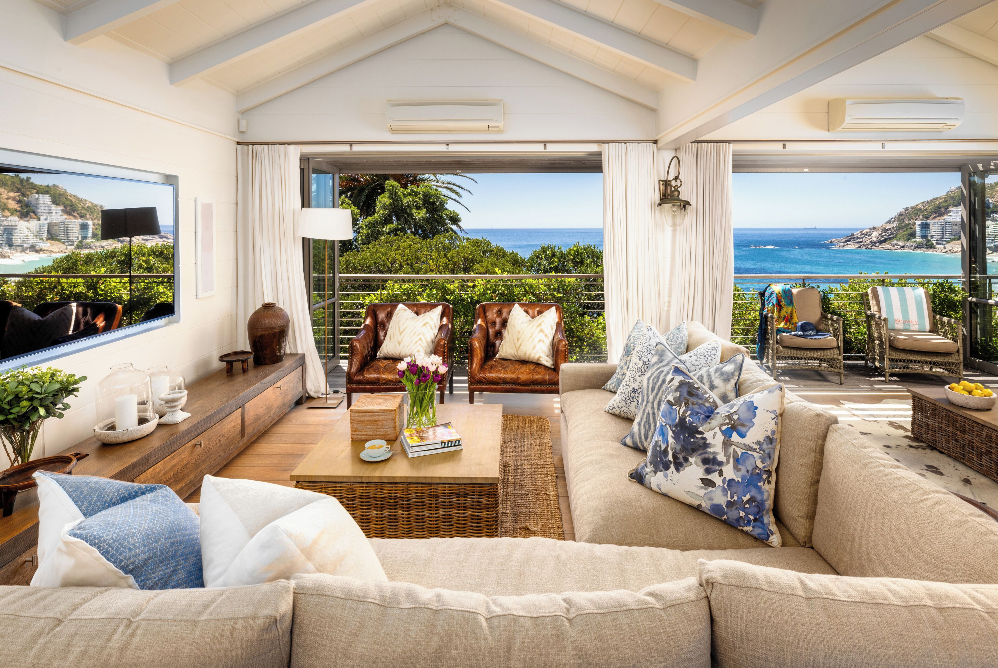 Luxury House, 4 Bedrooms | Living area | 70-inch Smart TV with digital channels, TV