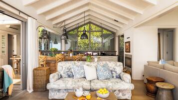 Luxury House, 4 Bedrooms | Living area | 70-inch Smart TV with digital channels, TV