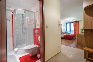 Business-Apartment | Dusche im Bad