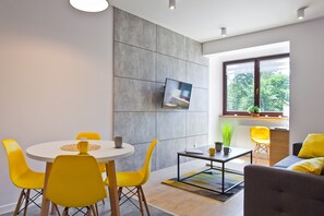 Luxury-Apartment | Wohnzimmer | Flachbildfernseher