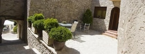 Outdoor dining - Rural apartment Cal Ventura Vell la Pedra 4 persons  (Sant Ramon)