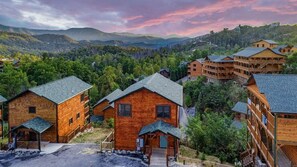 Exterior - Smoky Mountain Views! Game Room, Theater, Hot Tub – Sleeps 10 (Gatlinburg)