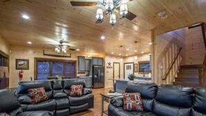 Living area - Smoky Mountain Views! Game Room, Theater, Hot Tub – Sleeps 10 (Gatlinburg)