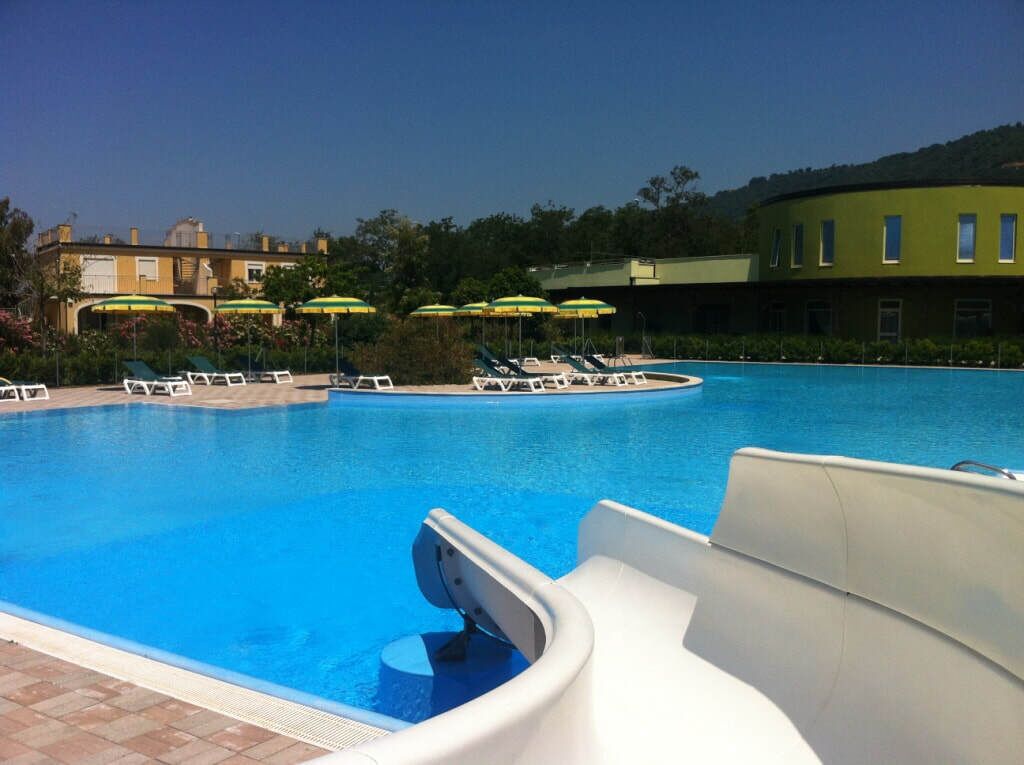 Water Slide at large pool