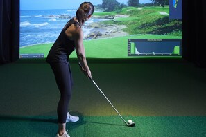 Practice de golf couvert