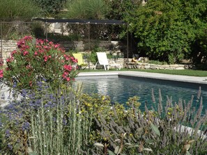Outdoor pool - In the heart of Grand Luberon, independent gite, beautiful swimming pool, calm (CASTELLET en Luberon)
