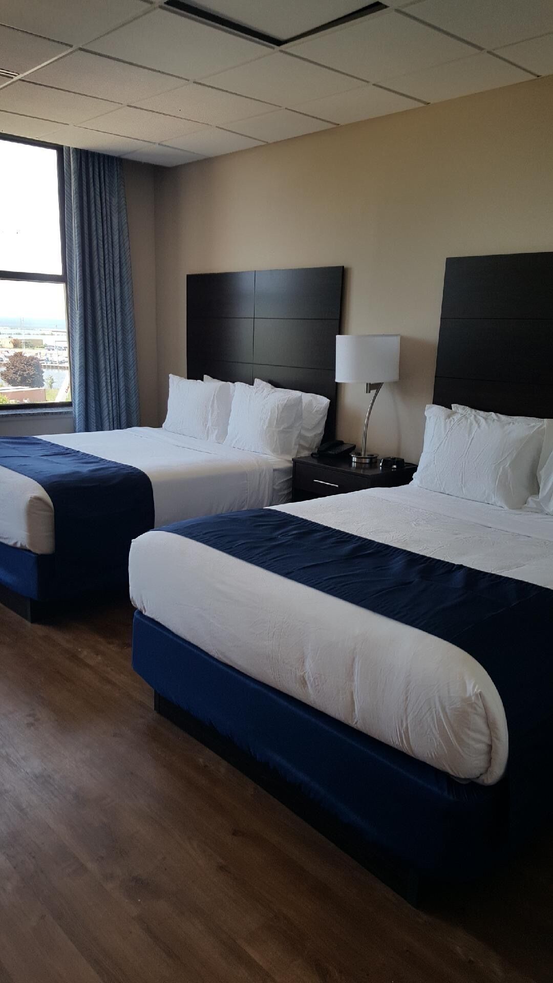 Premium bedding, down comforters, pillowtop beds, in-room safe