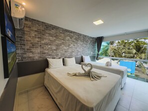 Double Room, Sea View | Blackout drapes, free WiFi, bed sheets - Pousada da Orla (Maragogi)