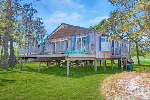 Southern Dream | Oyster Bay Water View Home, Screened Porch, Large Deck + Outdoor Shower