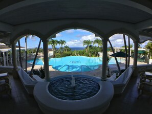 Outdoor pool - Stunning Penthouse with sea views, exclusive estate with Beach Club Membership  (Mount Standfast)
