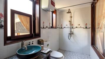 Deluxe Room, 2 Double Beds, Garden View | Bathroom | Shower, free toiletries, hair dryer, slippers