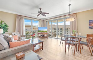 TV, DVD player, stereo