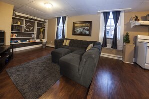 Smart TV, DVD player, books