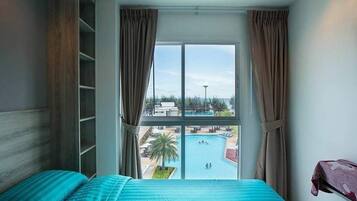 Familienapartment | 2 Schlafzimmer, Zimmersafe, Verdunkelungsvorhänge, kostenloses WLAN