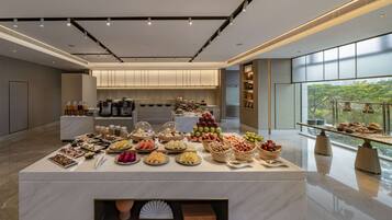 Daily buffet breakfast for a fee