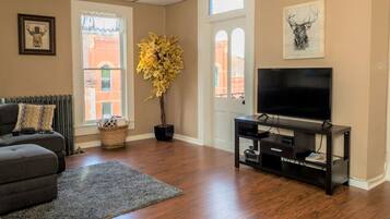 TV, DVD player, books