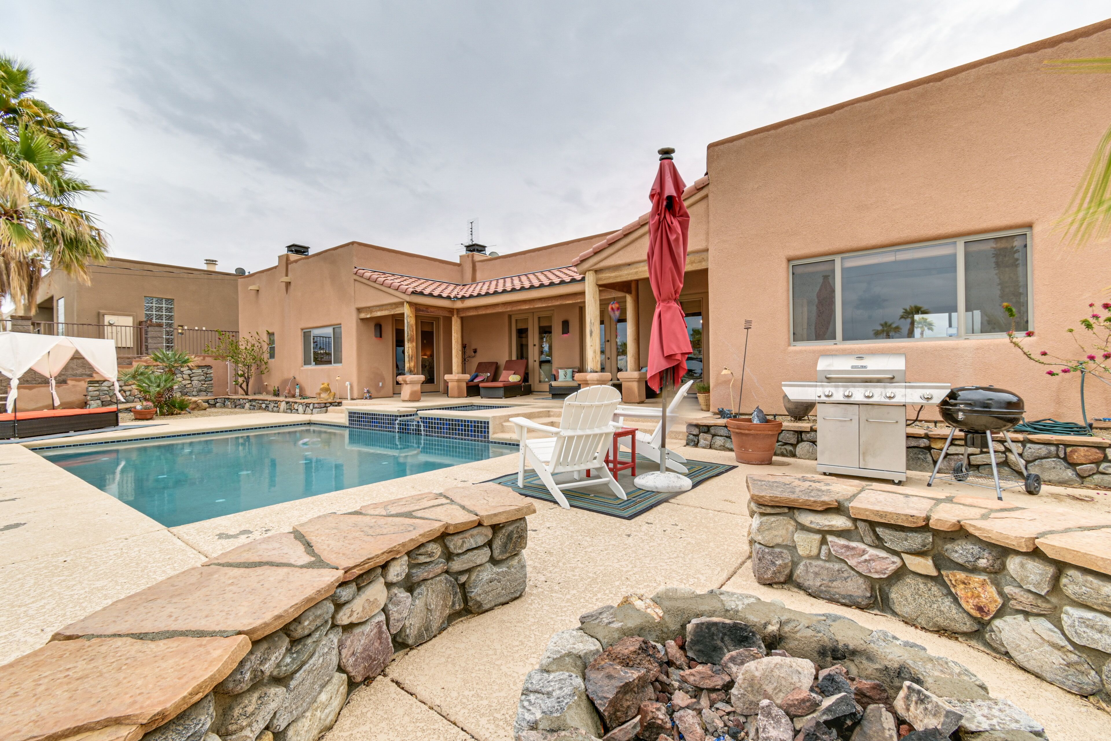 A heated pool