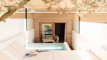 Habitación Deluxe doble, piscina privada, vistas al jardín | Piscina privada