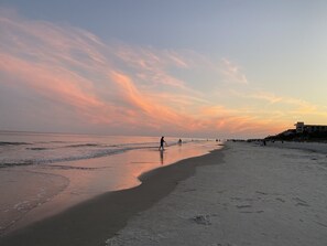 Beach nearby, sun-loungers