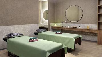 Couples treatment room(s), body treatments, aromatherapy, body wraps