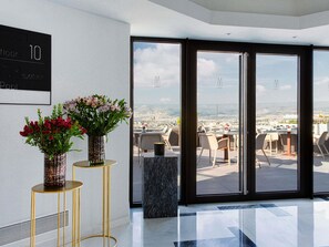 Breakfast, lunch, dinner served; Mediterranean cuisine, pool views 