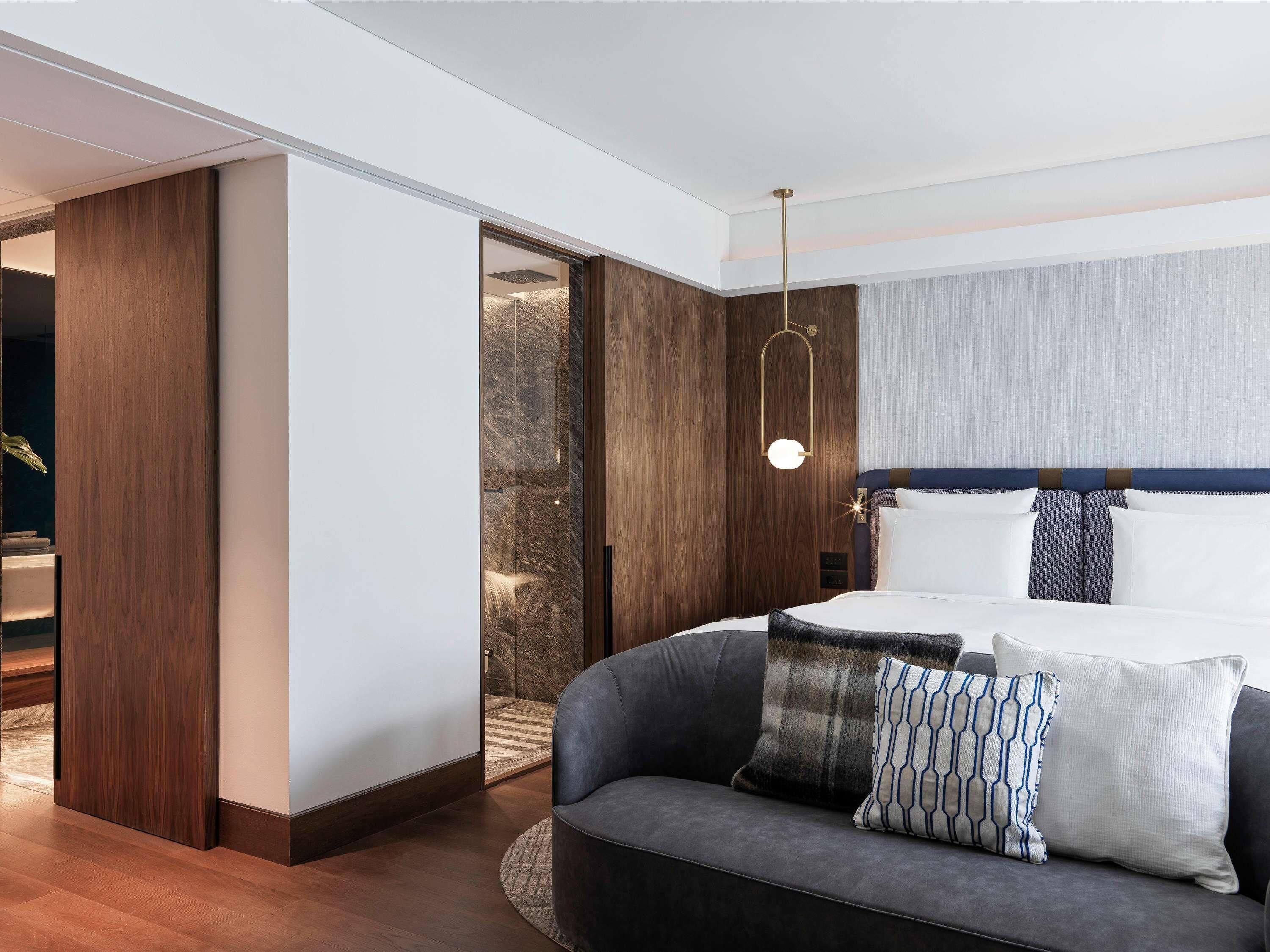 Premium bedding, down comforters, Select Comfort beds, minibar