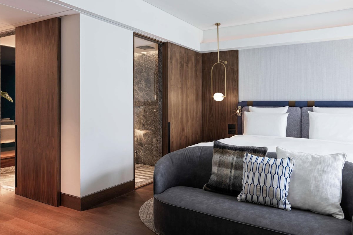 Premium bedding, down comforters, Select Comfort beds, minibar