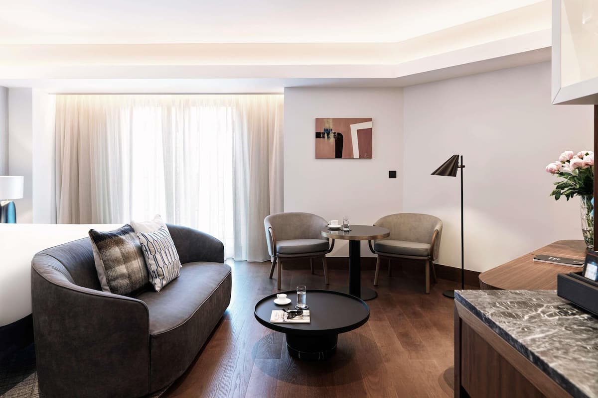 Premium bedding, down comforters, Select Comfort beds, minibar