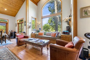 Smart TV, fireplace, foosball, table tennis