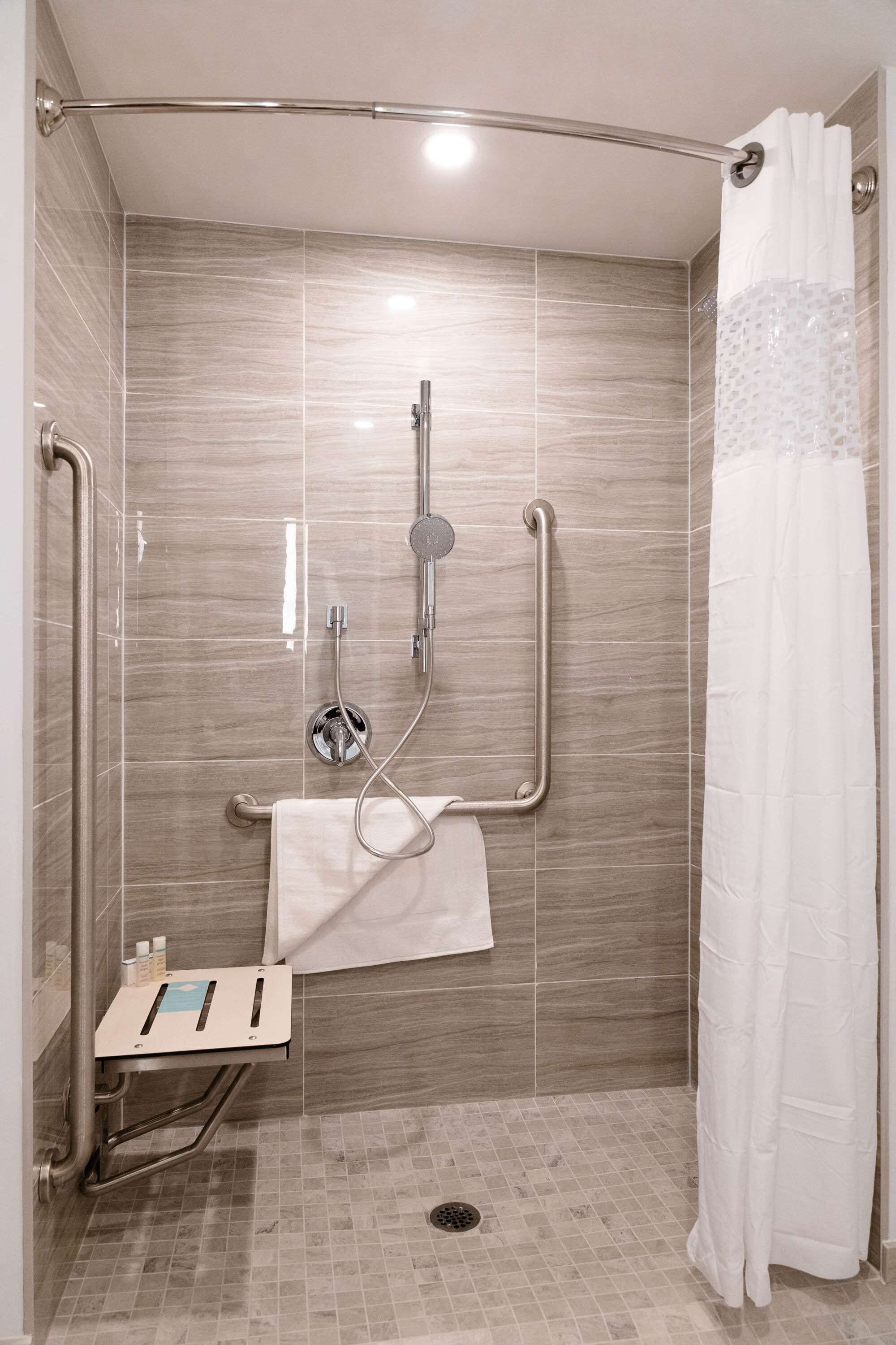 room, 2 queen beds, accessible (hearing) | bathroom shower