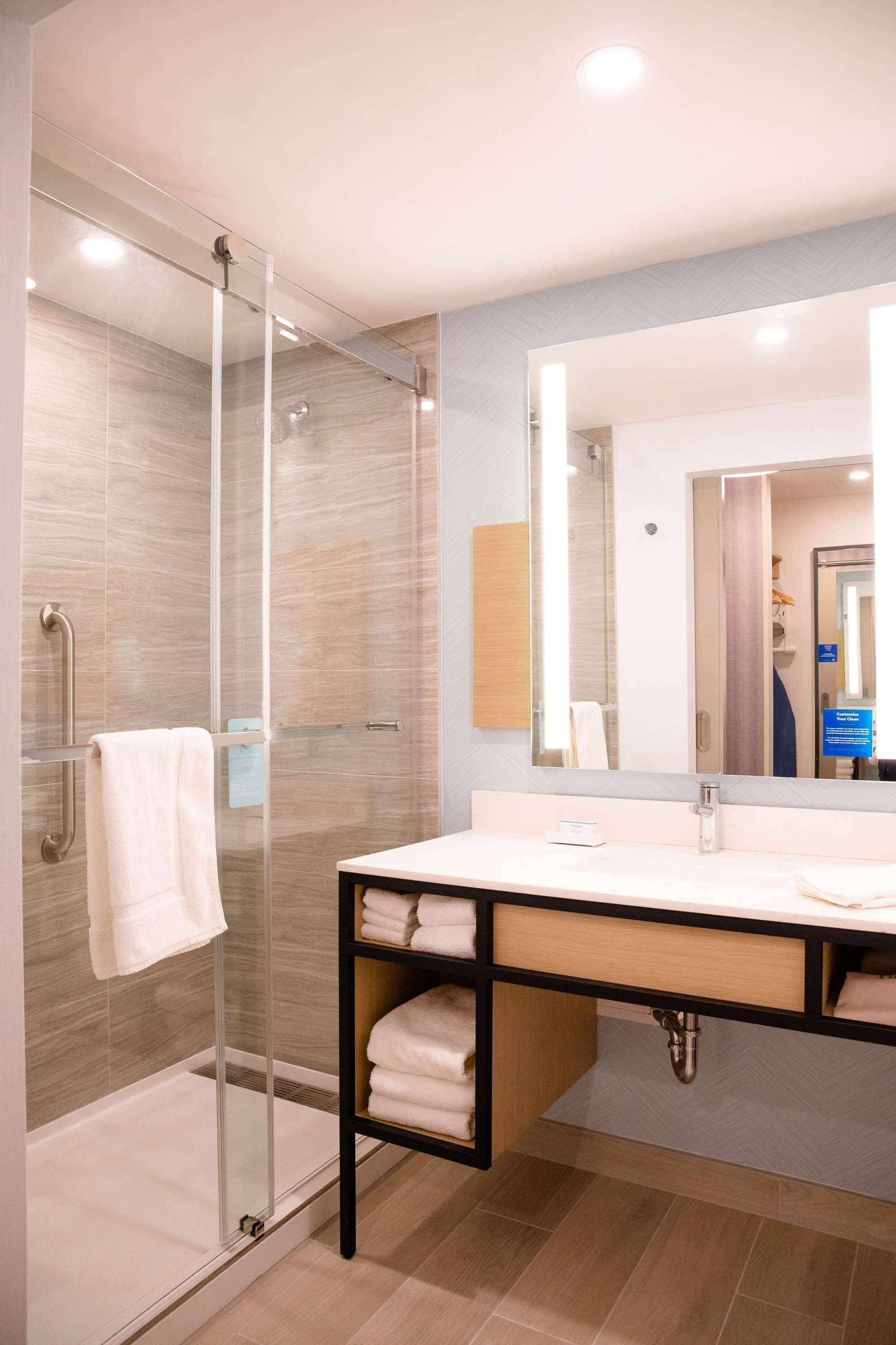 free toiletries, hair dryer, towels, soap