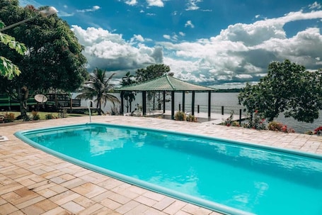 Outdoor pool. Amazon resort island