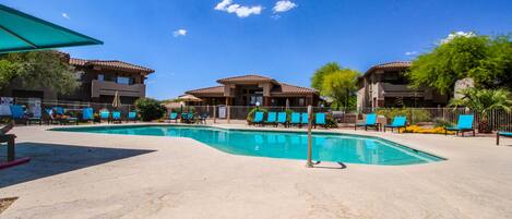 A heated pool