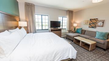 Laptop workspace, free WiFi, bed sheets