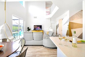 Smart TV, video games, DVD player, offices