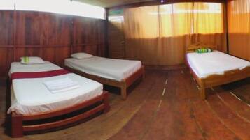 Family Room | Blackout drapes, bed sheets