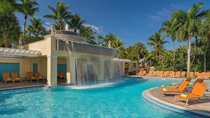 Outdoor pool - Beautiful 2bd 2 b condo located on golf course with lazy river and private beach (Bonita Springs)