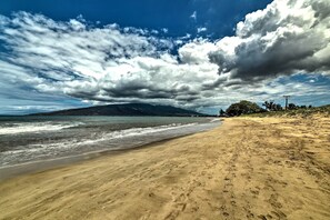 Beach nearby, beach umbrellas