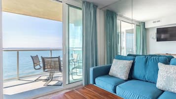 Standard Condo, 2 Bedrooms, Balcony, Bay View | Living area | 32-inch LCD TV with cable channels, DVD player