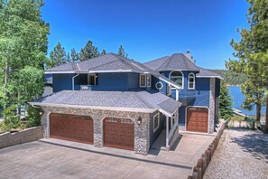 Exterior - Over 5,700 Square Feet of Lakeside Luxury! Private Dock! Hot Tub! Game Room! Arcade Room! Beach! Patio Gazebo! Ornate Iron and Marble Accents! (Big Bear Lake)