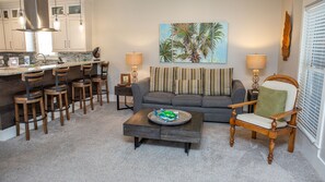 TV, fireplace, DVD player, stereo