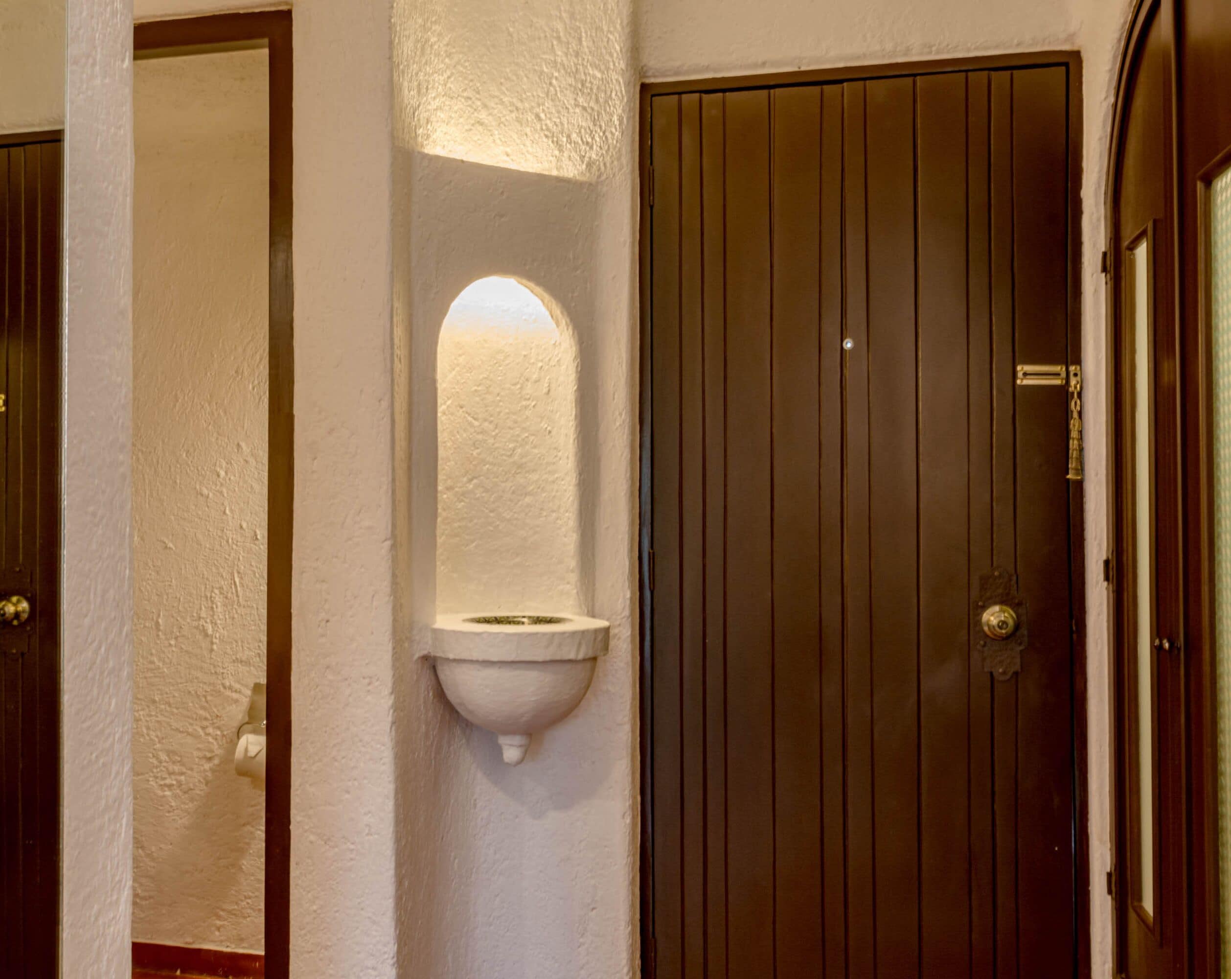 family room | bathroom | shower, hair dryer, towels, soap