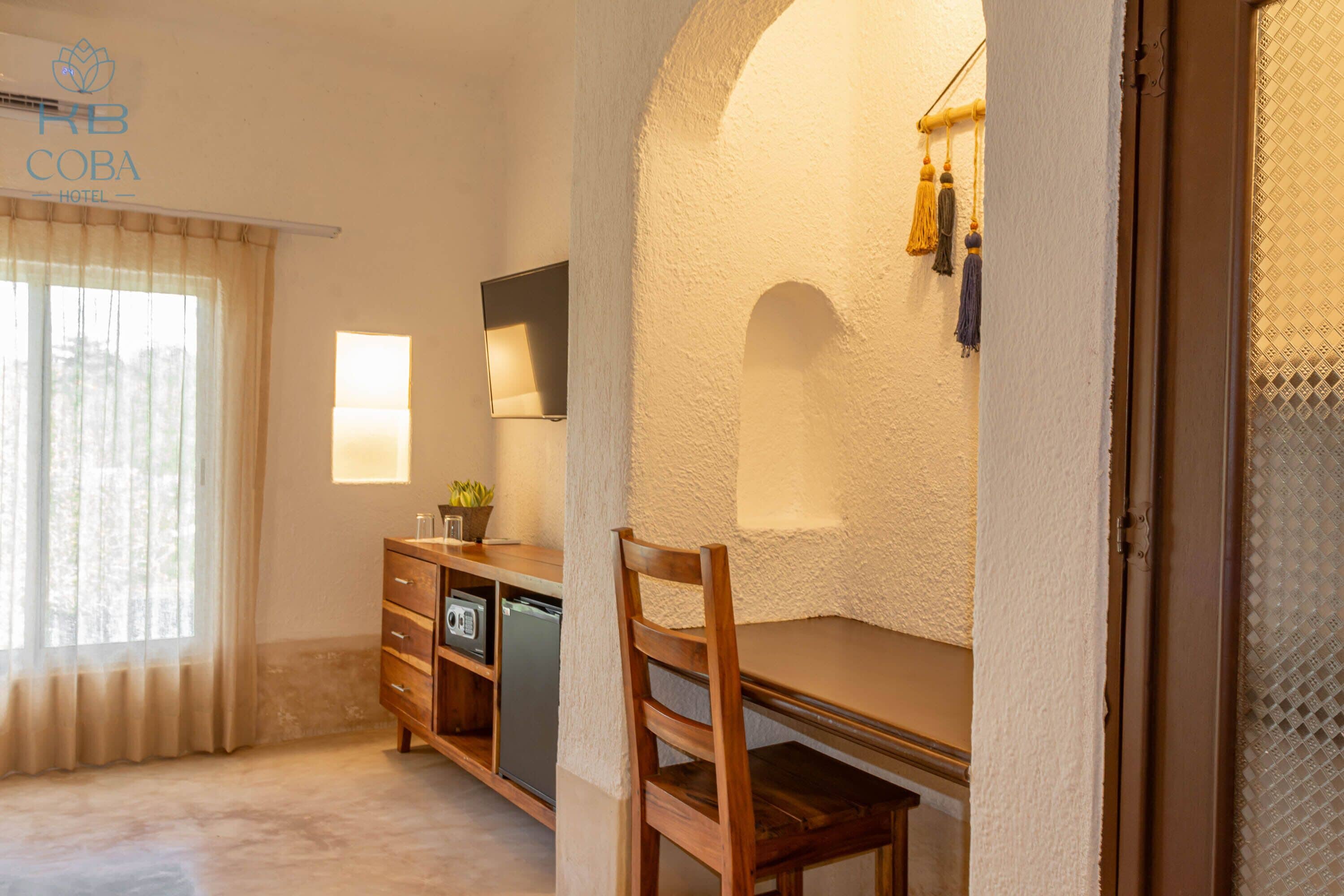 deluxe double room | living area | 43-inch smart tv with digital channels, tv